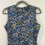 J. McLaughlin Dress Devon Sheath Dress in Navy Blue & Yellow Talavera Sz S NWT Photo 3