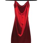 Windsor  Mini Dress Red Satin Photo 1