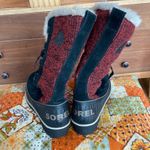 Sorel  Red  and Black High Fur Top Winter High Snow Boots Size 7 Photo 3