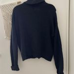 Anthropologie Pilcro Cable Knit cardigan shawl neckline acrylic blend black Photo 5