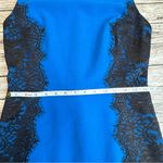 Brand Unknown Women's Mini Sleeveless Fitted Dress S SM Small Blue Black Lace Photo 13