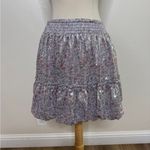 Free People  Metallic Floral Bubble Mini Skirt Photo 2