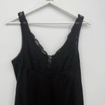 Illusion Black Nylon Slip Dress Lace Classic Size 34 Photo 1