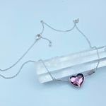 Amethyst Austrian Crystal Heart Infinity Love Necklace Purple Photo 0