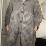 Stella McCartney  Chunky Alpaca Wool‎ Cardigan Sweater Dress Buttoned Sz 44 Grey Photo 0