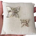 Vintage Butterfly Black & White Enamel Gold Tone Rhinestone Scatter Pins Photo 4