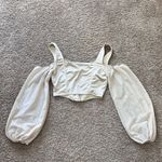 Windsor Cropped Padded Corset Open Shoulder Top Photo 6