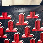 Lanvin Red & Blue Crossbody Leather Phone/Card Holder Bag Photo 9