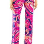 Lilly Pulitzer Georgia May Palazzo - Bomber Blue Plume Bloom Pants Photo 3