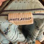 White Stag Women's Blue Floral Stripe Button Down Shirt Photo 2