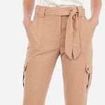 EXPRESS High Waisted Sash Tie Utility Cargo Ankle Pant Photo 0