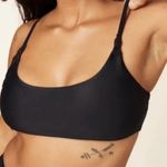 ANDIE  SWIM Riviera Bikini Top Flat Black Scoop Neck Adjustable Strap Medium‎ Photo 0
