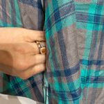 Tolani Collection Teal Gray Plaid Niecy Button Down Sz XXSP NWT Photo 4