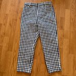 Ami Paris Gingham Check Cropped Wool Trouser Pants Blue Size 8 Photo 2