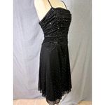 Taboo Vintage Y2K  Black Ruched Glitter Mesh Party Prom Dance Dress 12/14 Photo 1