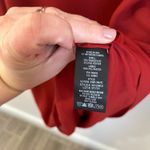 Theory Ulyssa Admiral Crepe Shift Dress Red Oak V-Neck Long Bell Sleeve Medium Photo 6