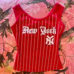 boa style y2k vintage red new york yankees striped tank top Photo 3