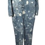 Lee NEW Women's Denim Splatter Union-Alls Coverall Great Fog Sz Large Zip Front Photo 5