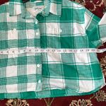 American Eagle Cropped Flannel Shirt Long Sleeve Small 100% cotton Photo 5
