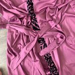Bebe NWT  Animal Print Zebra Pink Pajama Set with Matching Belted Robe Photo 5