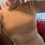 Turtleneck midi sweater dress Tan Size L Photo 3