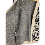 AQUA Long Length Cozy Animal Print Open Cardigan with Stretch Size Large Photo 9