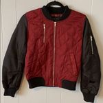 Love Tree NWT  Bomber Black & Burgundy Size Small Photo 0