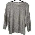 ZARA  Pearl Embellished Sweat Shirt Style Sweater Top - size small Photo 0
