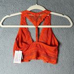 Auden Bralette Womens XS Orange High Apex Adjustable Unlined Lace Racerback NEW Photo 1