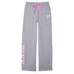 Love Shack Fancy  x PINK Wide Leg Sweatpants Gray Heather Lolipop Pink XXL Long NWT Photo 2