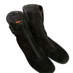 Aquatalia Suede Combat Ankle Square Toe Boots Black Size 8 Photo 2