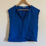 Faherty  Dream Cotton Gauze Matching Set Shirt & Shorts Size Small strong blue Photo 1