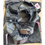 Herve Leger  Leather platform boots Y2K Photo 2