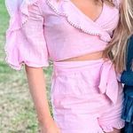 Majorelle  Pink Ruffle Jumpsuit Photo 0