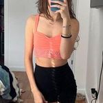 Aerie Orange  Lace Cotton Lace Bralette Photo 0