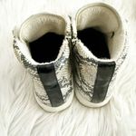 P448  | Star High Top Sneaker Silver Python Snake Print Gray Inside Zipper | 38 Photo 5