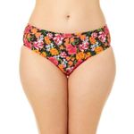 Time & Tru Nwt Women's swimsuit 1X Top Plunge Rich Black bottom’s XL floral Photo 9