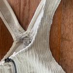 Cozy Casual Beige Corduroy Overall Dress Photo 4