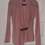 Escada Blush Pink Silk & Cashmere Blend Cardigan with Removable Broach Bow Photo 0