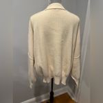 Free People Women’s Sz: S Oversized Cream Sweater Slouchy Tunic Mock Neck. Photo 1