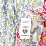 Z&L Europe Blue Pink Printed Bell Sleeve Dress Sz L Size L Photo 6