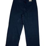 Madewell NWT Women's Emmett Wide-Leg Crop Pant Welt Pocket Size 33 Ink Photo 3