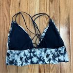 VS Pink S Ensign Blue and White Tie Dye Smocked Triangle Bralette. XL Photo 3