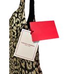 Carolina Herrera Gold Thin Strap square neck fitted Midi Leopard Column dress Photo 5