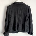 St. John  Caviar Vintage Long Sleeve Black Knit Blazer Jacket Stretchy Pockets 6 Photo 2