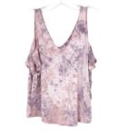 American Eagle  Soft & Sexy Pink Tie Dye Off The Shoulder Shirt Sz M Photo 3