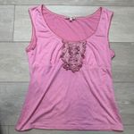 Nanette Lepore  vintage y2k pink ruffle tank top 2000s Coquette Soft Girl medium Photo 1