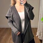 Anthropologie Pins and Needles Oversized Hooded Waterfall Cardigan S Gray Photo 0