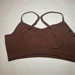 Athleta Renew Sports Bra Scoop Neck Convertible Racerback Brown Large Photo 1