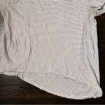 ZARA Black and White Striped Asymmetric Hem Tee Photo 2